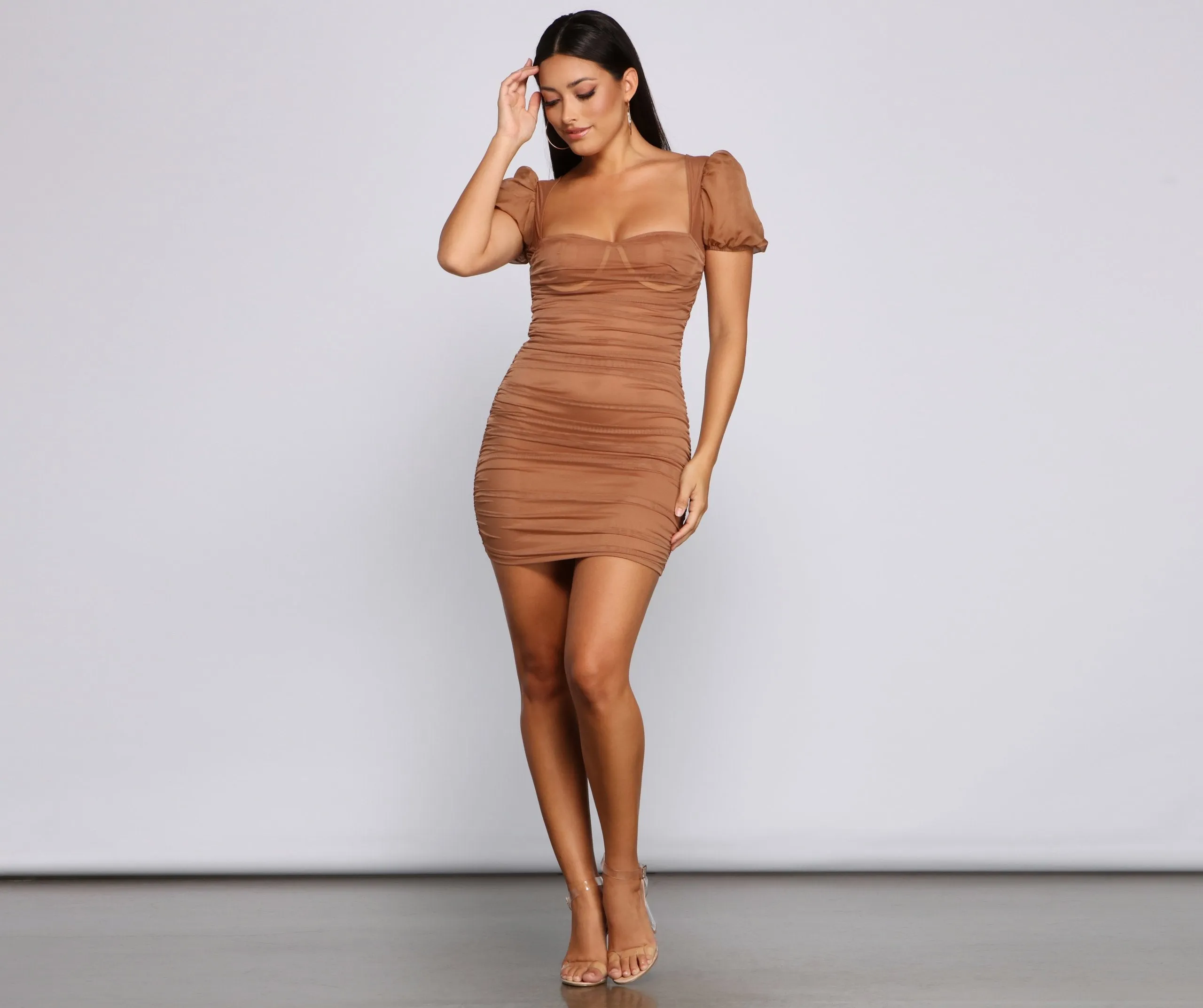 Stylish Influence Stylish Ruched Mini Dress