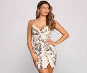Stylish Instincts Stylish Snake Mini Dress
