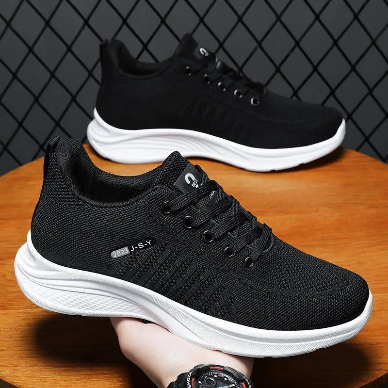 Summer New Fly Woven Mesh Breathable Shoes Comfortable Casual