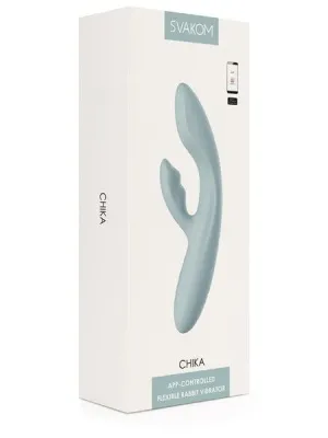 Svakom Chika Rechargeable Flexible Rabbit Vibrator - Grey