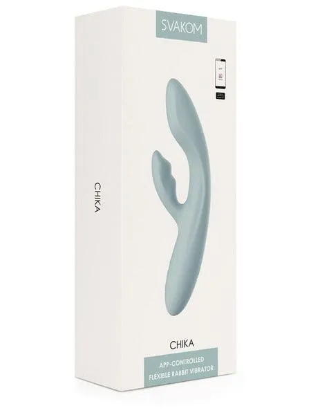 Svakom Chika Rechargeable Flexible Rabbit Vibrator - Grey