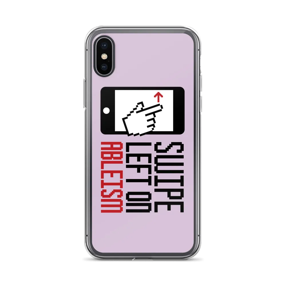 Swipe Left on Ableism (Pink iPhone Case)