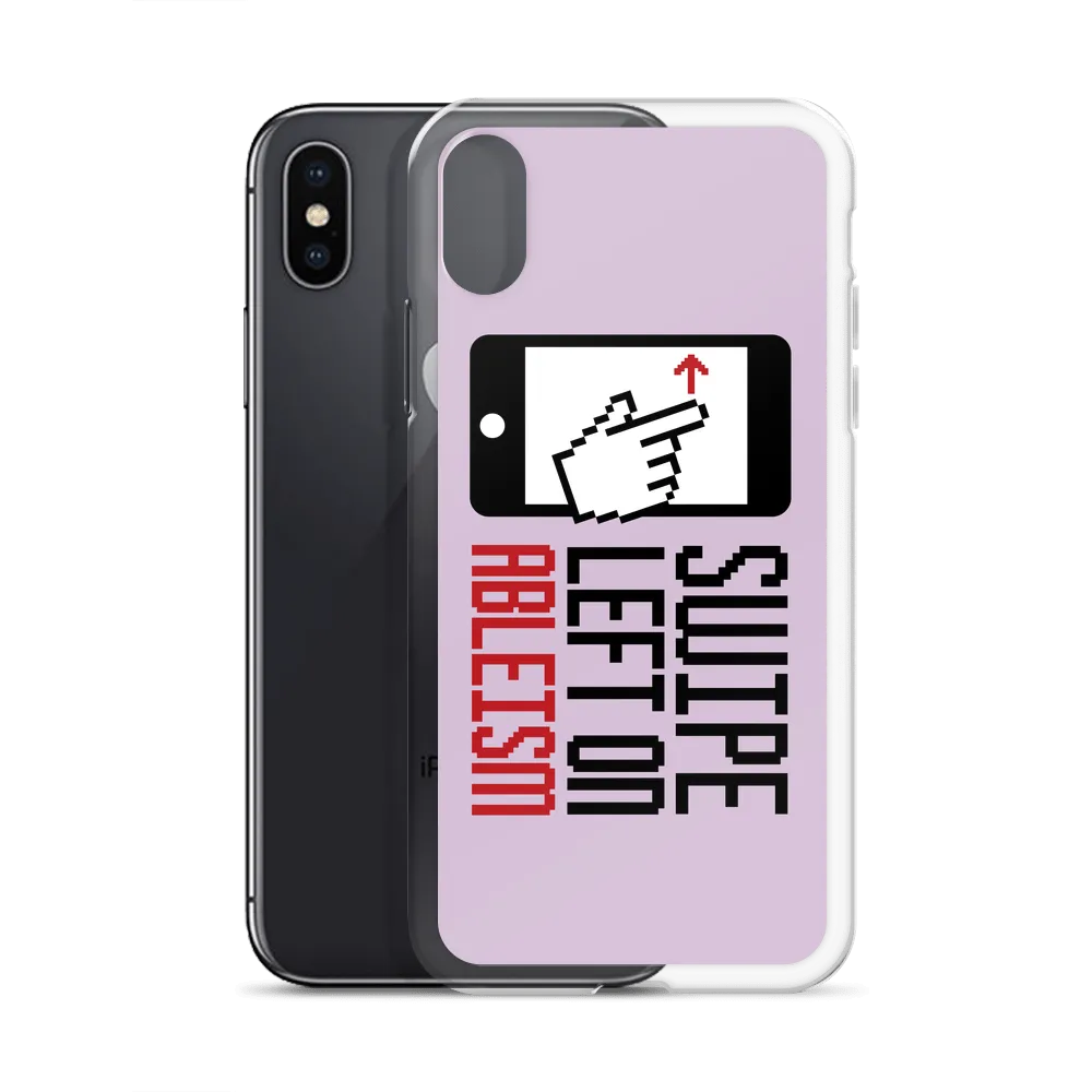 Swipe Left on Ableism (Pink iPhone Case)