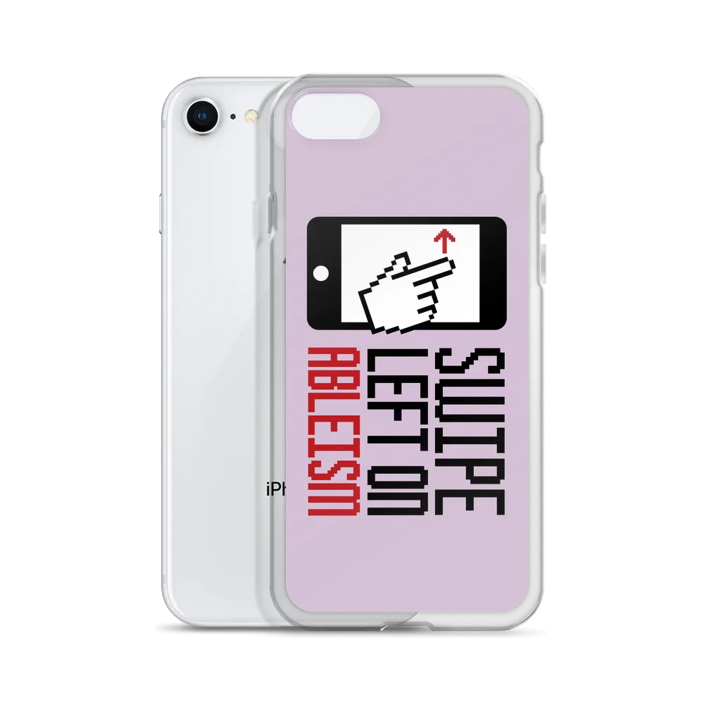 Swipe Left on Ableism (Pink iPhone Case)