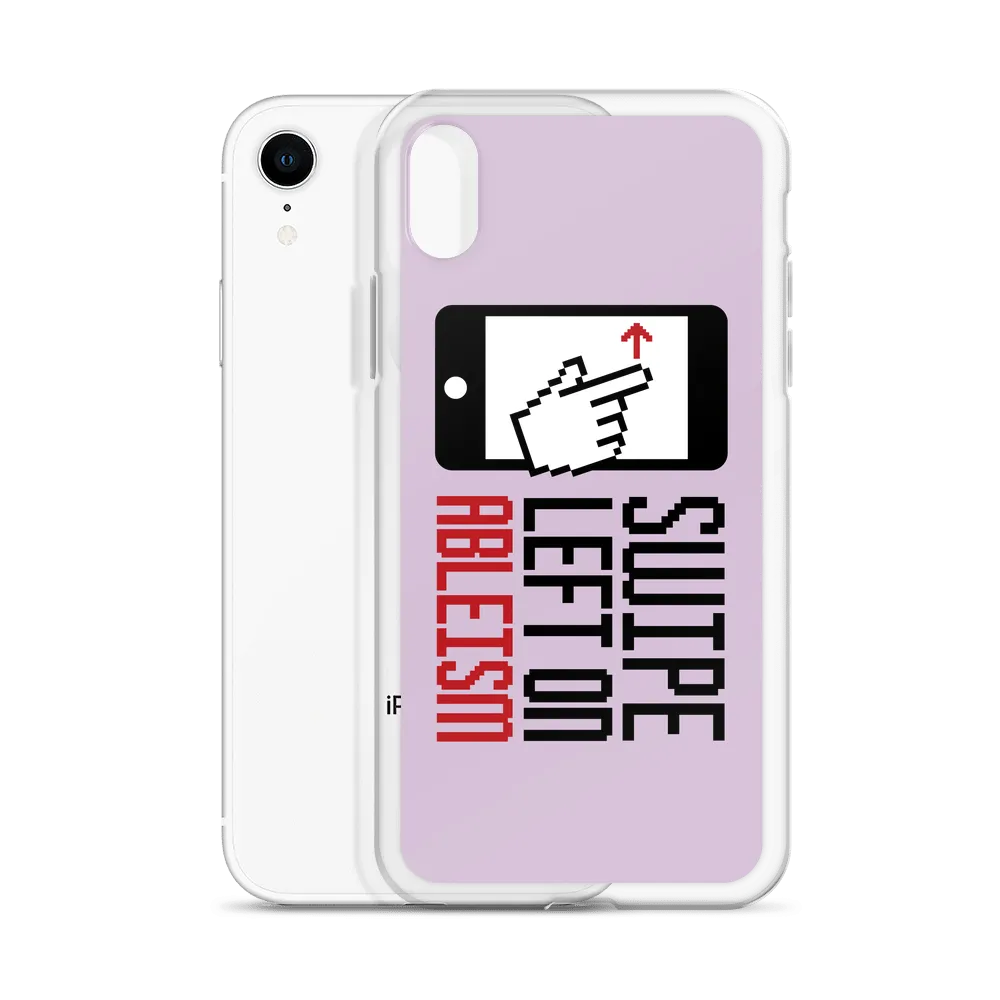 Swipe Left on Ableism (Pink iPhone Case)