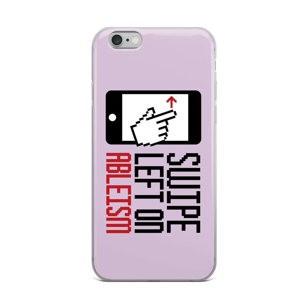Swipe Left on Ableism (Pink iPhone Case)