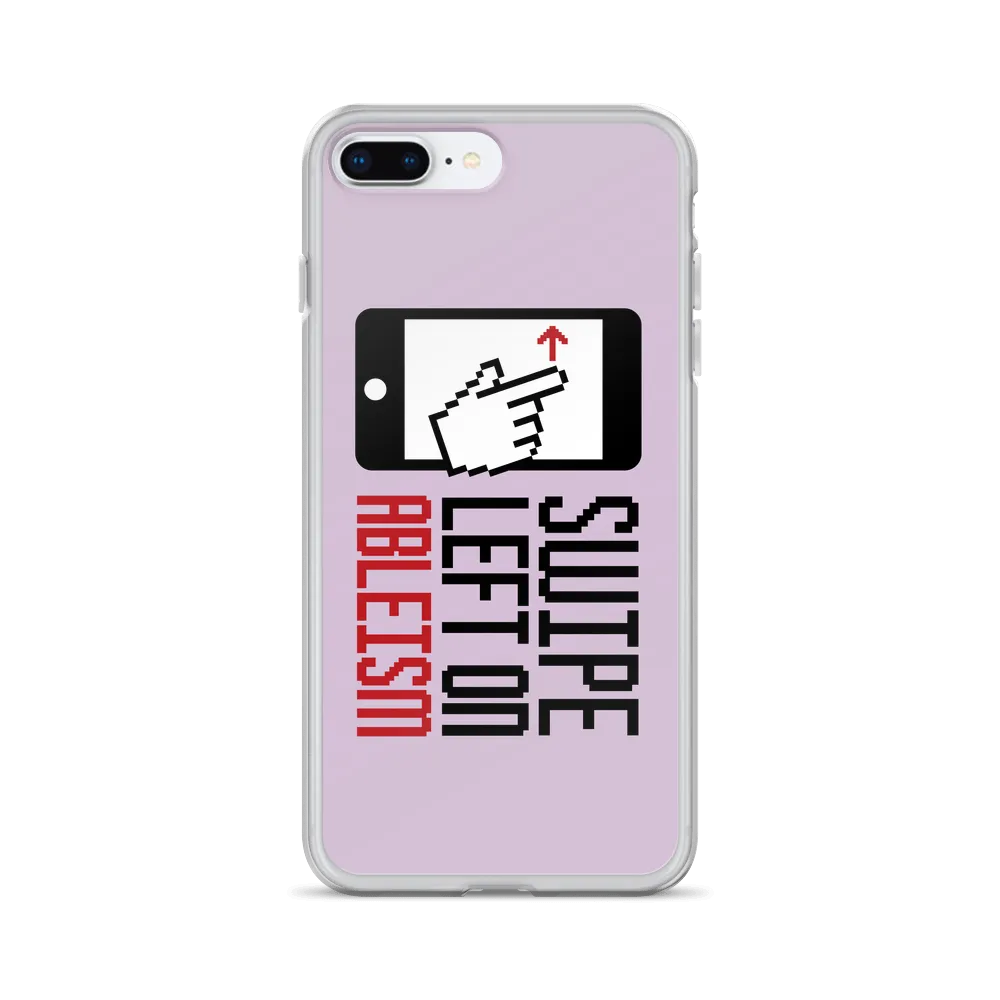 Swipe Left on Ableism (Pink iPhone Case)