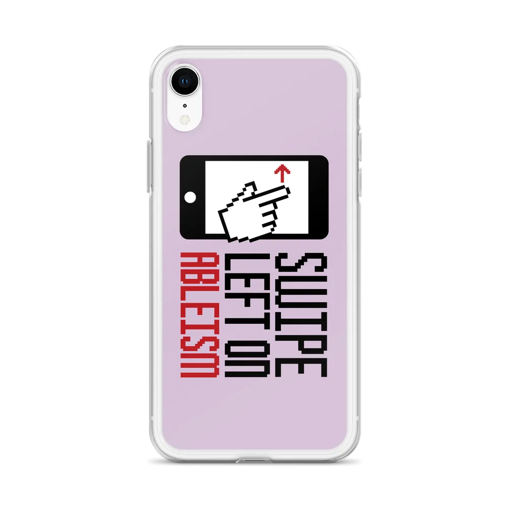 Swipe Left on Ableism (Pink iPhone Case)
