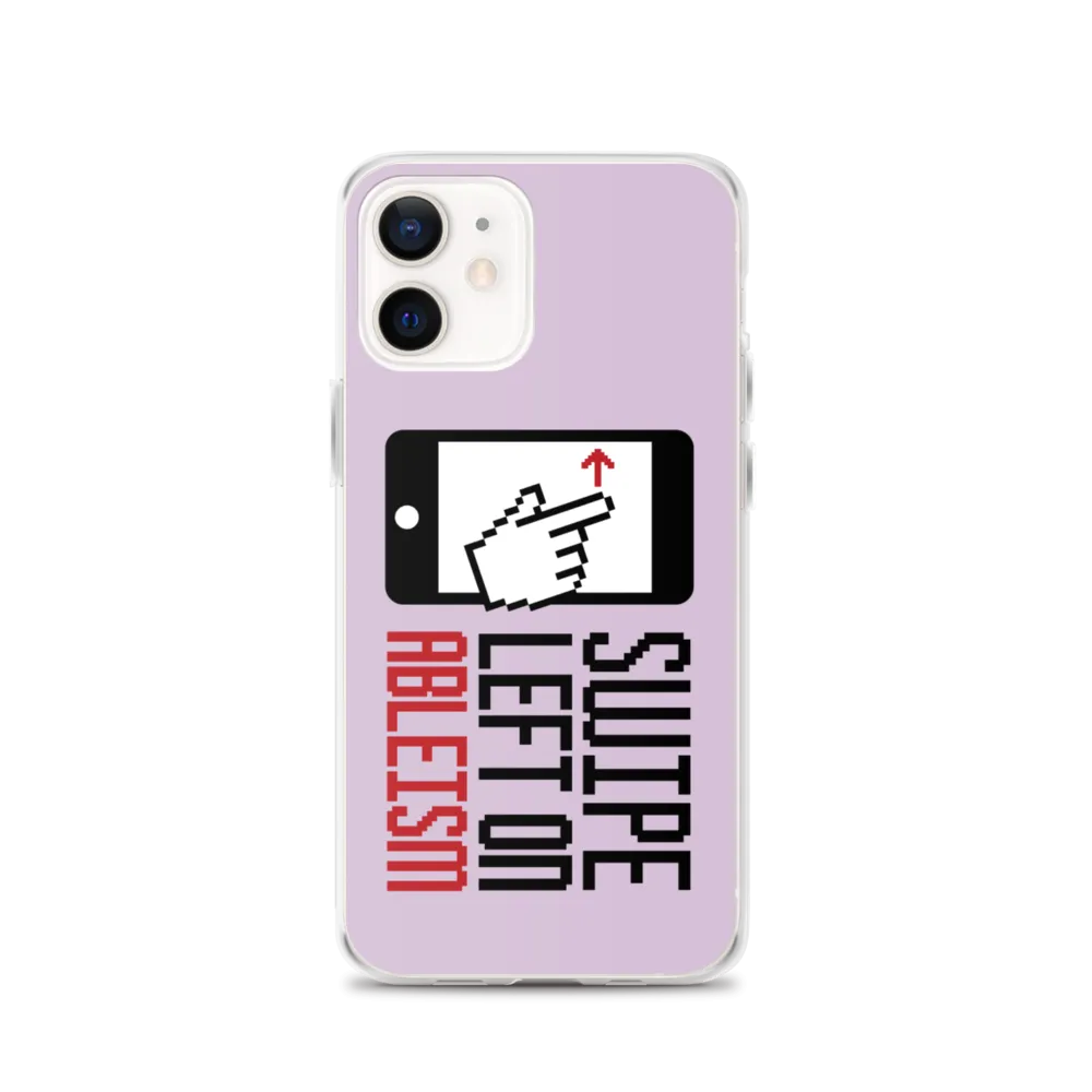 Swipe Left on Ableism (Pink iPhone Case)