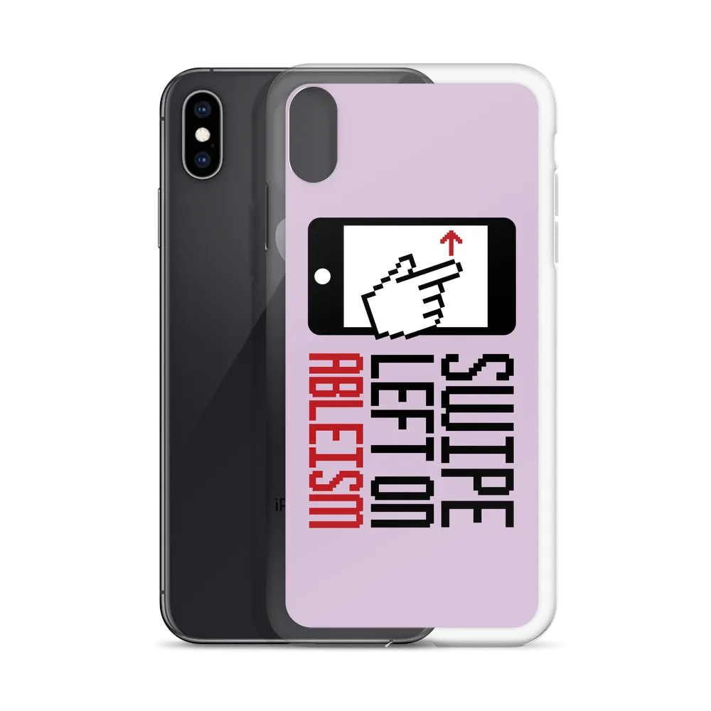Swipe Left on Ableism (Pink iPhone Case)