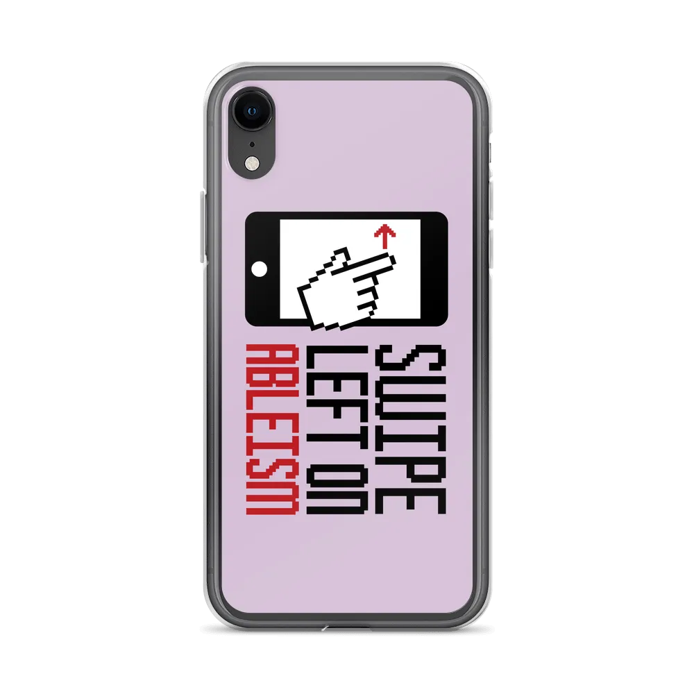 Swipe Left on Ableism (Pink iPhone Case)