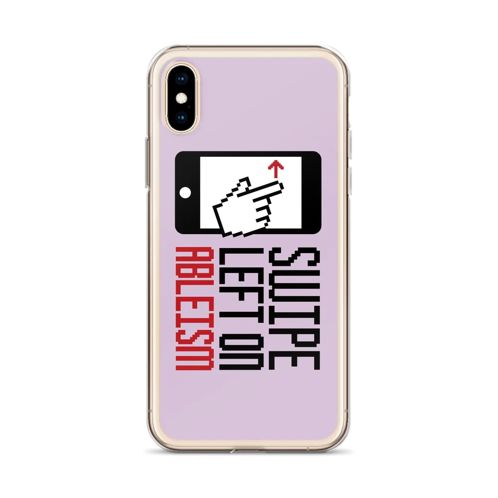 Swipe Left on Ableism (Pink iPhone Case)