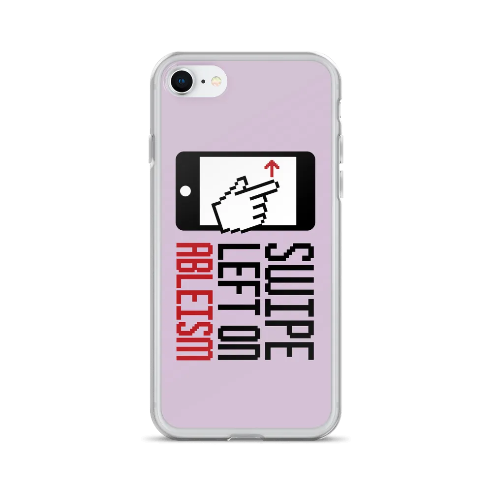 Swipe Left on Ableism (Pink iPhone Case)