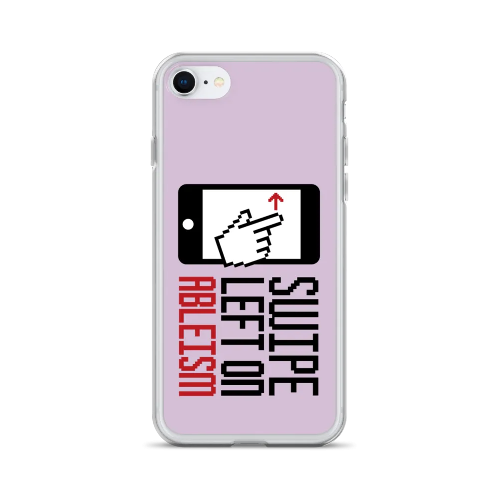 Swipe Left on Ableism (Pink iPhone Case)