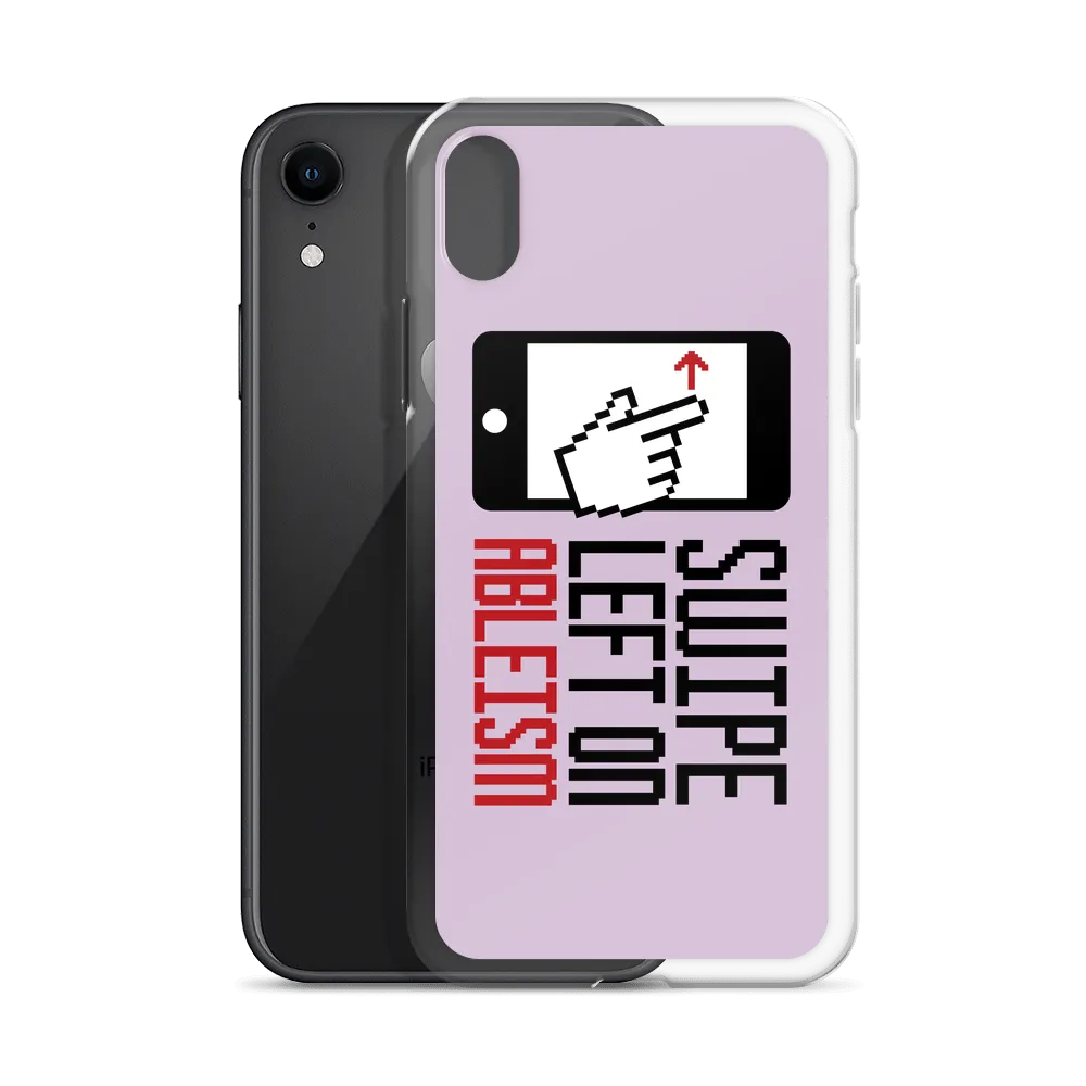 Swipe Left on Ableism (Pink iPhone Case)