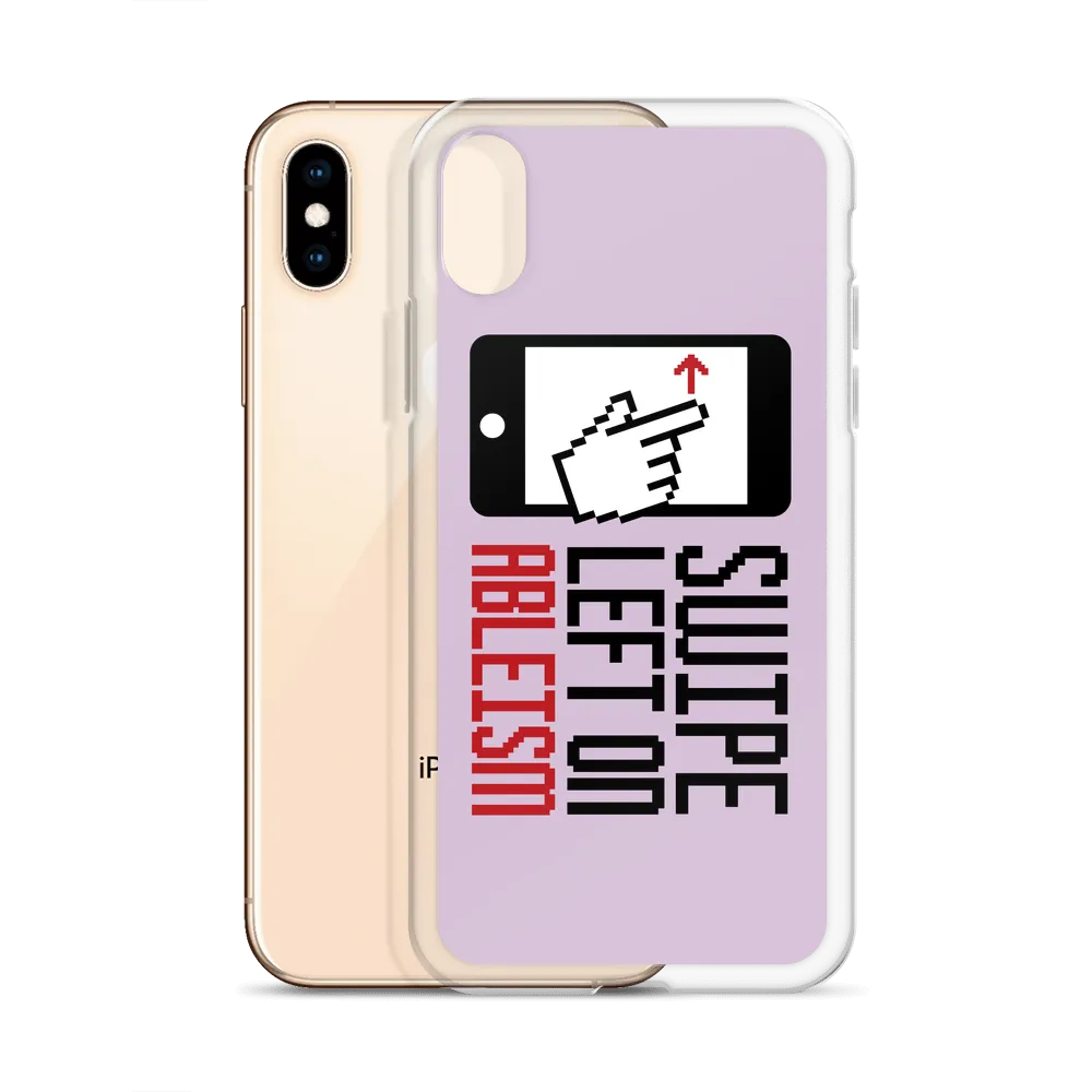 Swipe Left on Ableism (Pink iPhone Case)