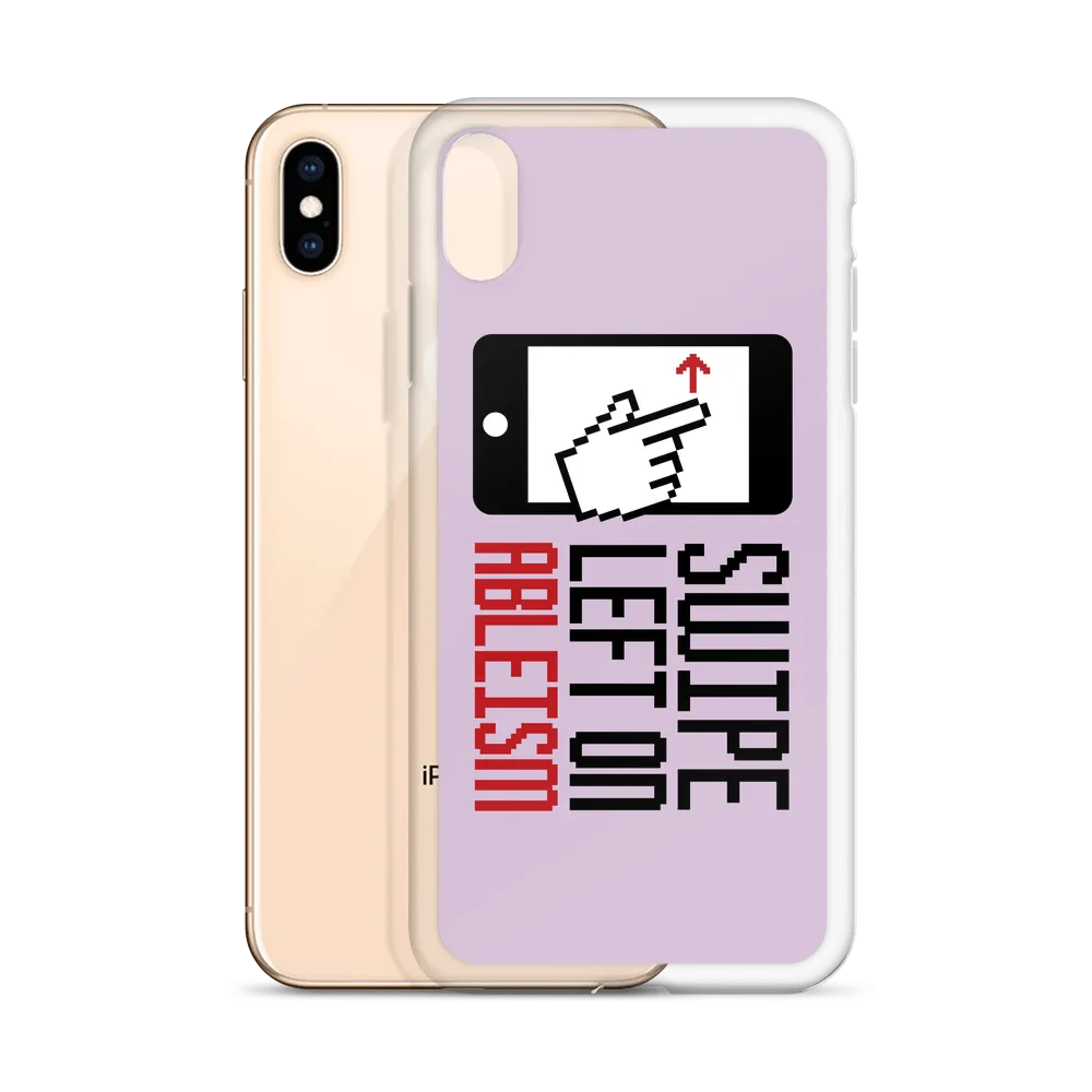 Swipe Left on Ableism (Pink iPhone Case)