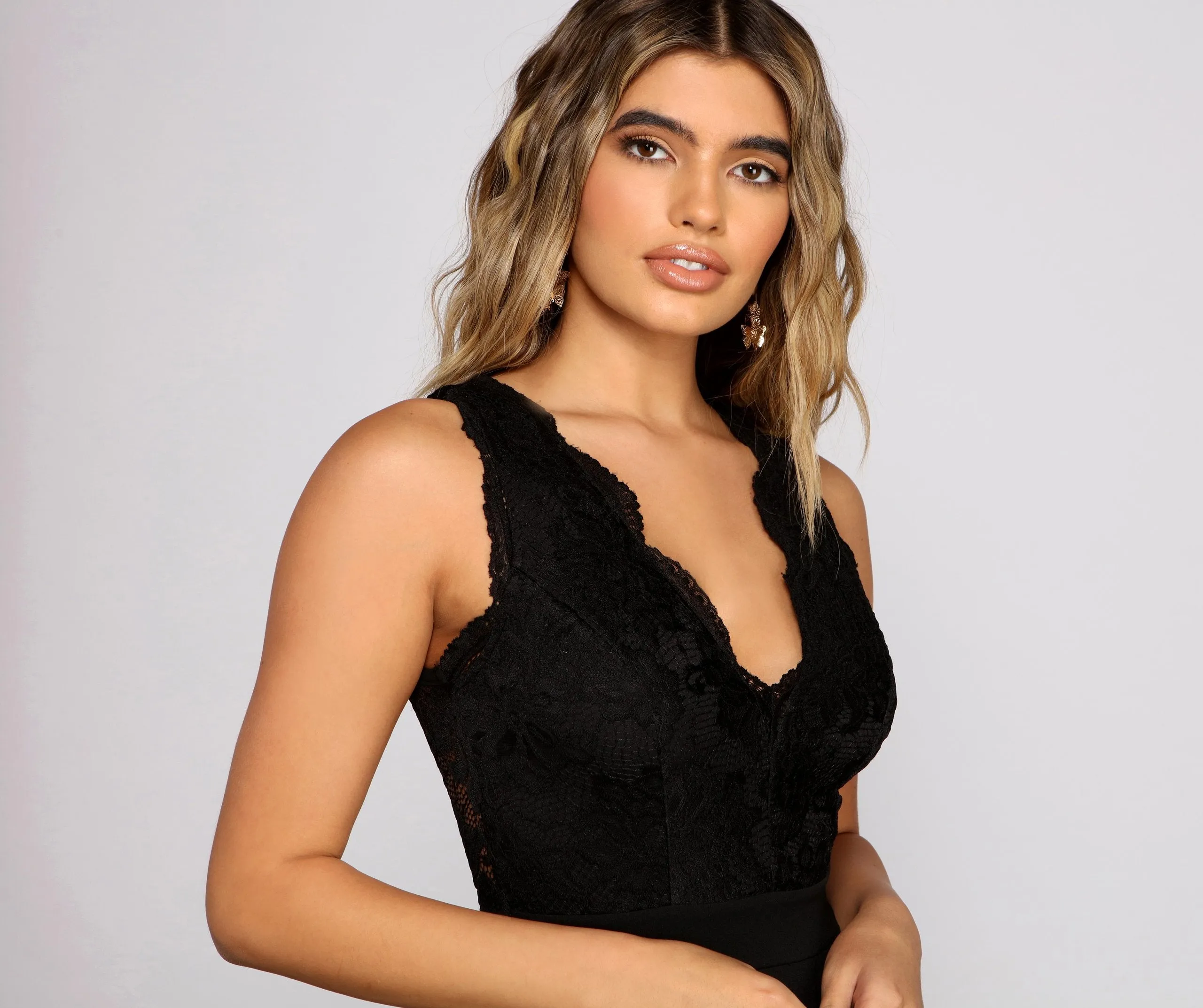This Moment Floral Charming Lace Skater Dress