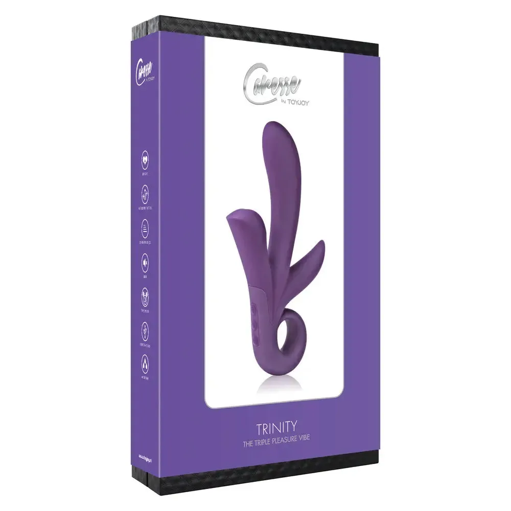 Toyjoy Silicone Purple Rechargeable Triple Pleasure Vibrator