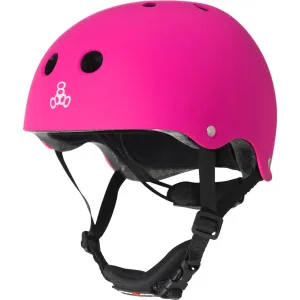 Triple 8 - Lil 8 Certified Youth Helmet Neon Pink Rubber