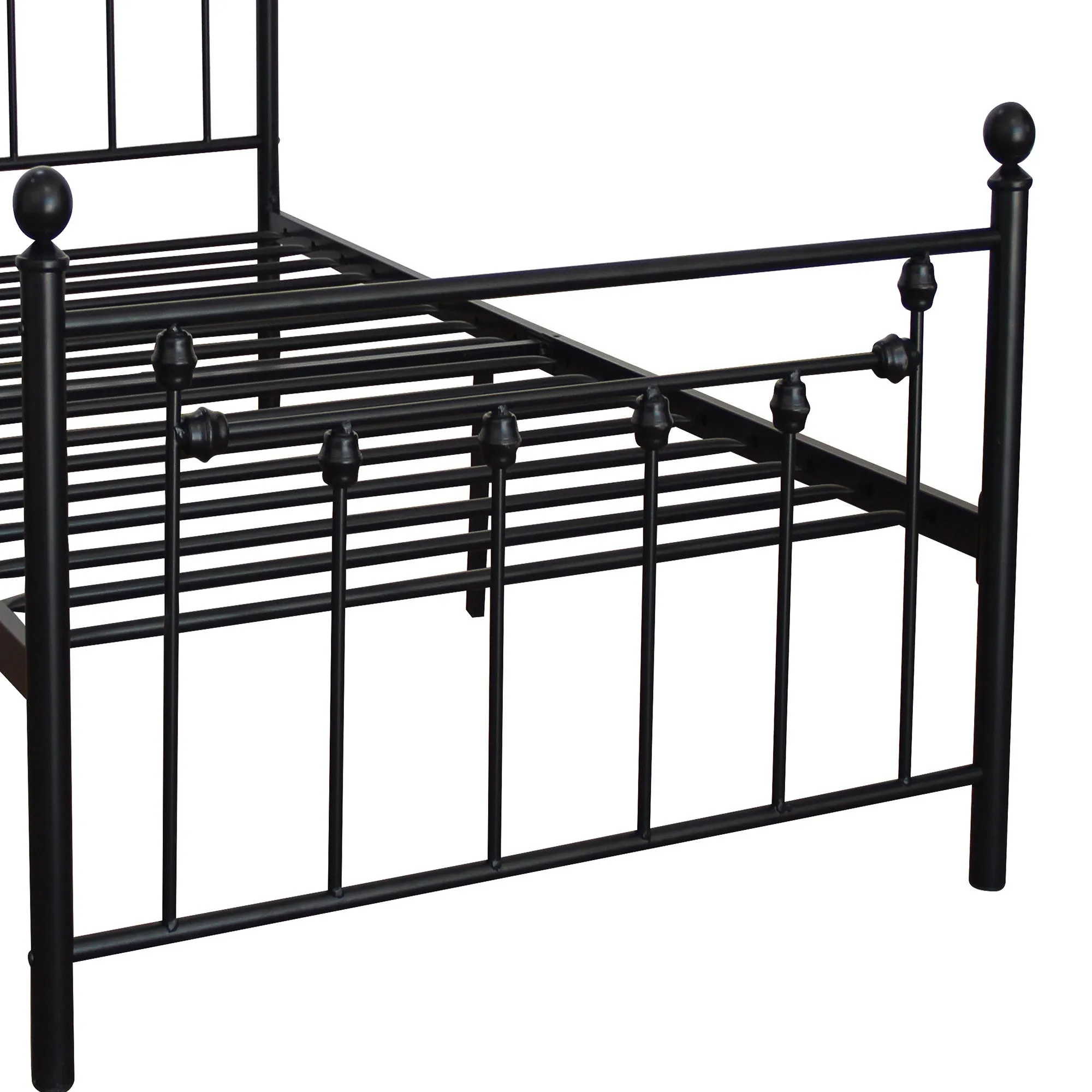Twin Size Metal Bed Frame with Headboard and Footboard