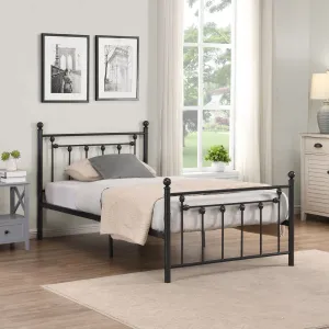 Twin Size Metal Bed Frame with Headboard and Footboard