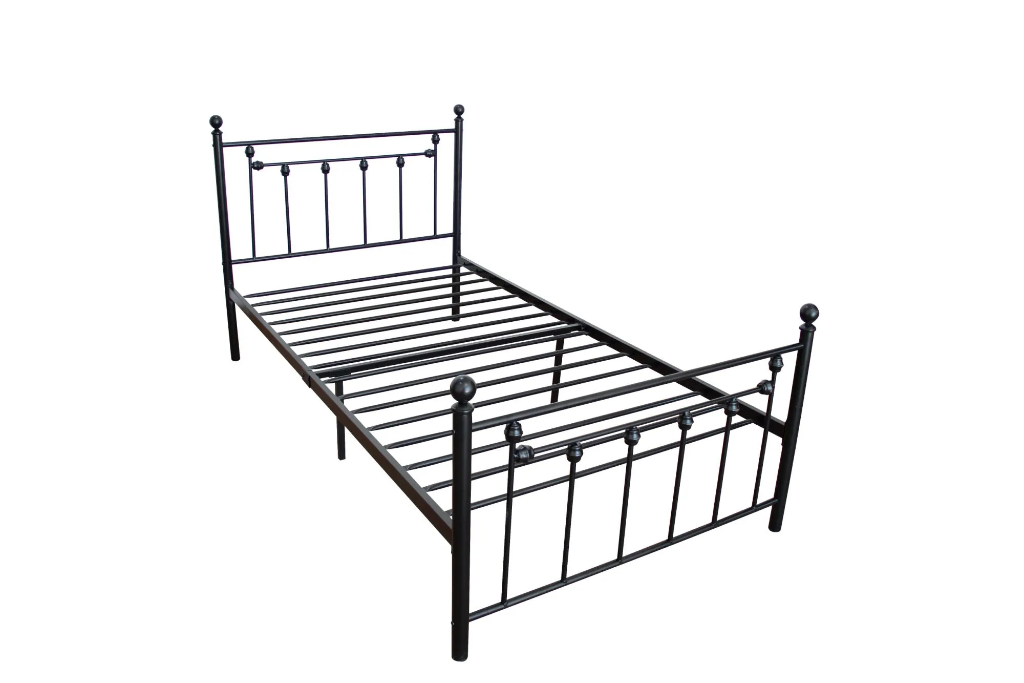 Twin Size Metal Bed Frame with Headboard and Footboard