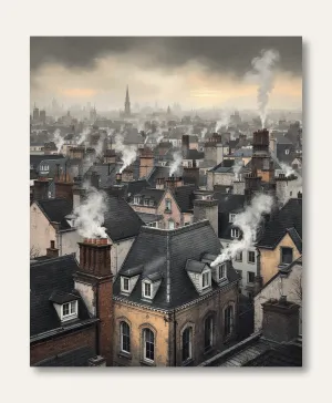 Urban Awakening: Rooftops in Harmony Wall Art Poster