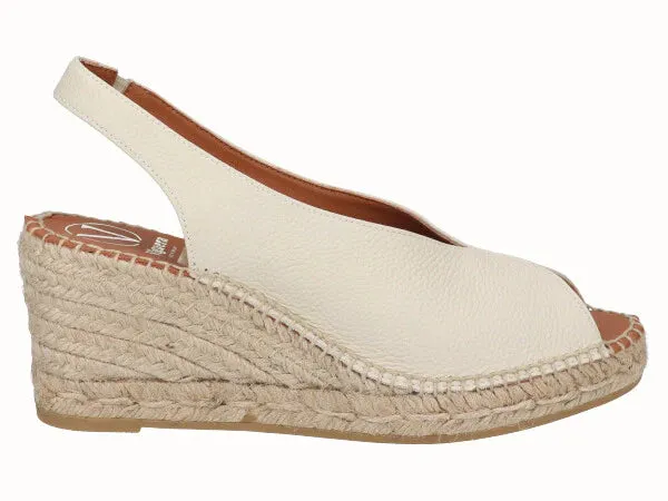 Viguera Medium High Peep Toe Espadrille Wedge Sandals
