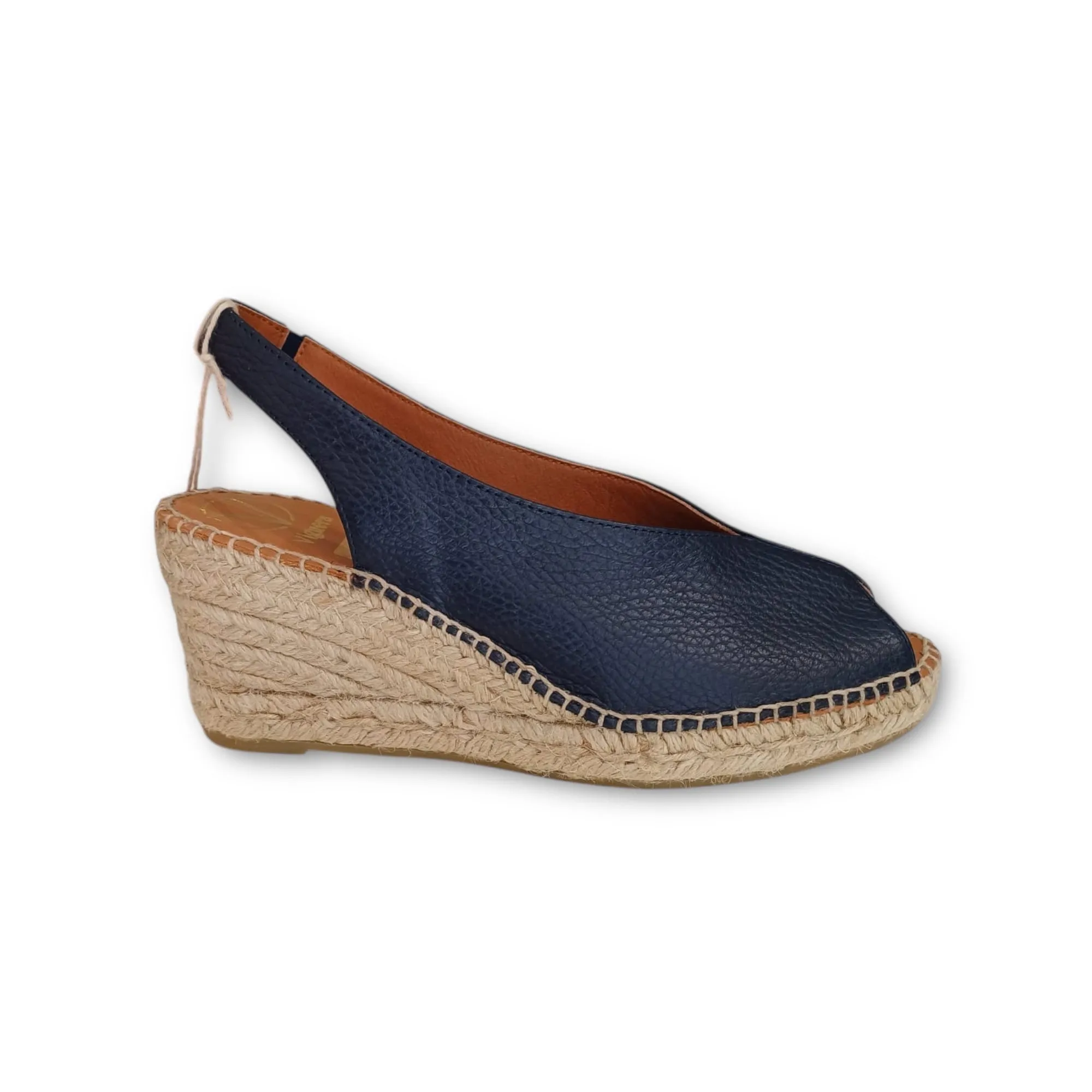 Viguera Medium High Peep Toe Espadrille Wedge Sandals