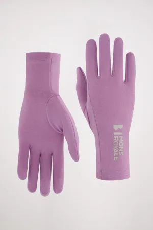 Volta Merino Glove Liners - Orchid
