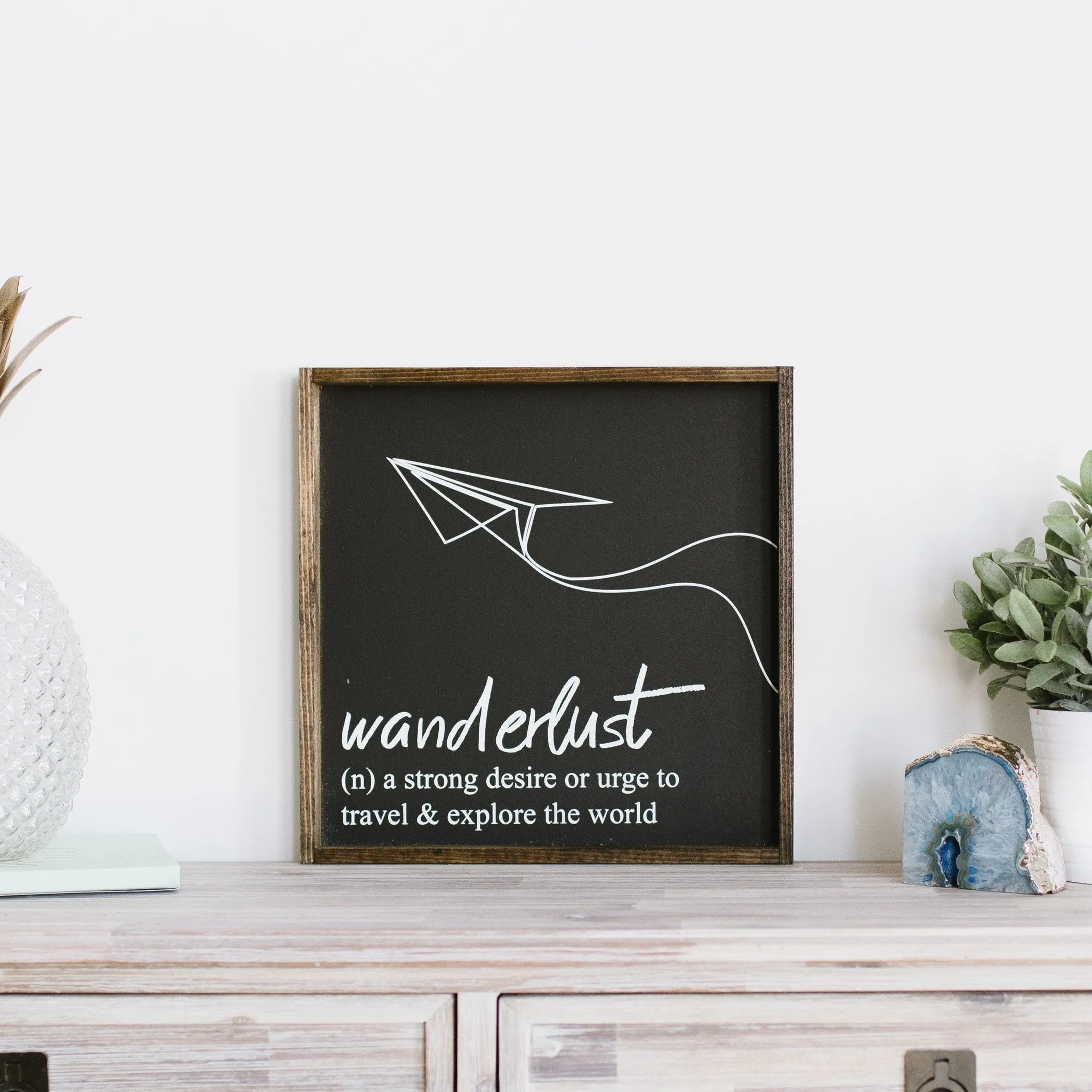 Wanderlust Wood Sign