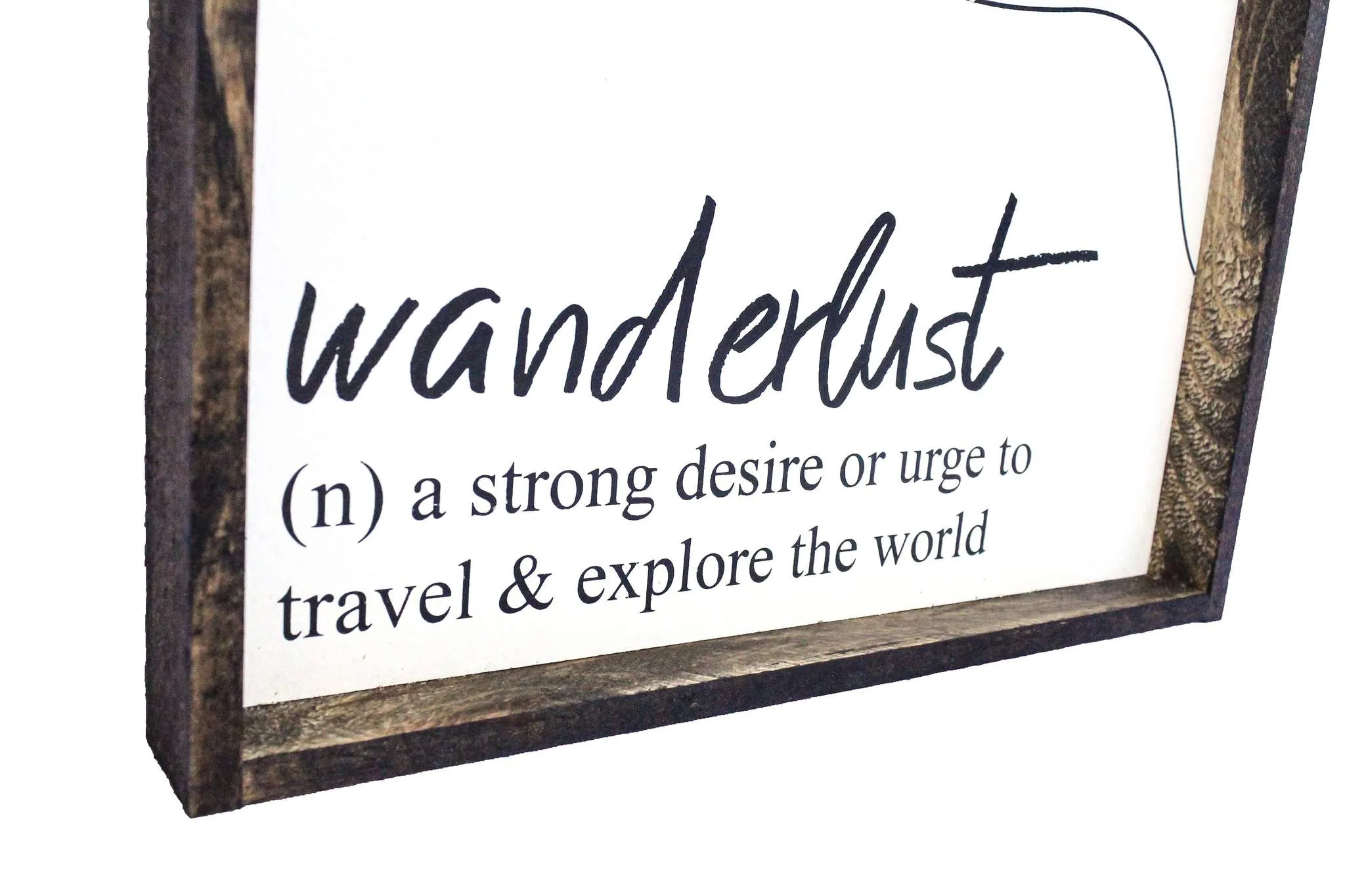 Wanderlust Wood Sign