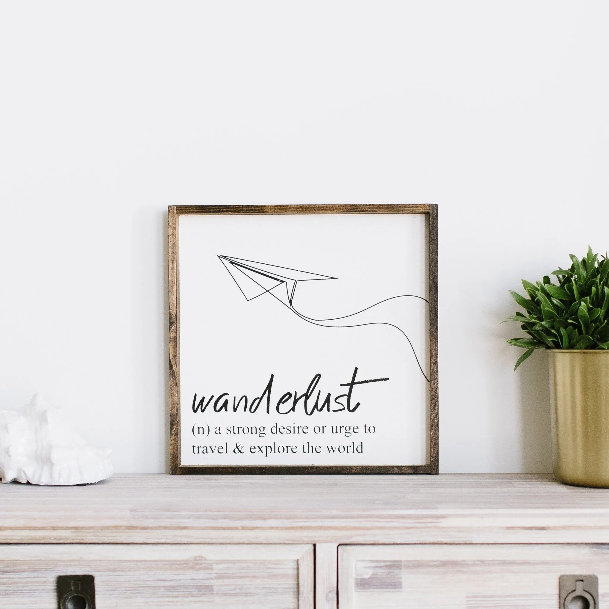Wanderlust Wood Sign