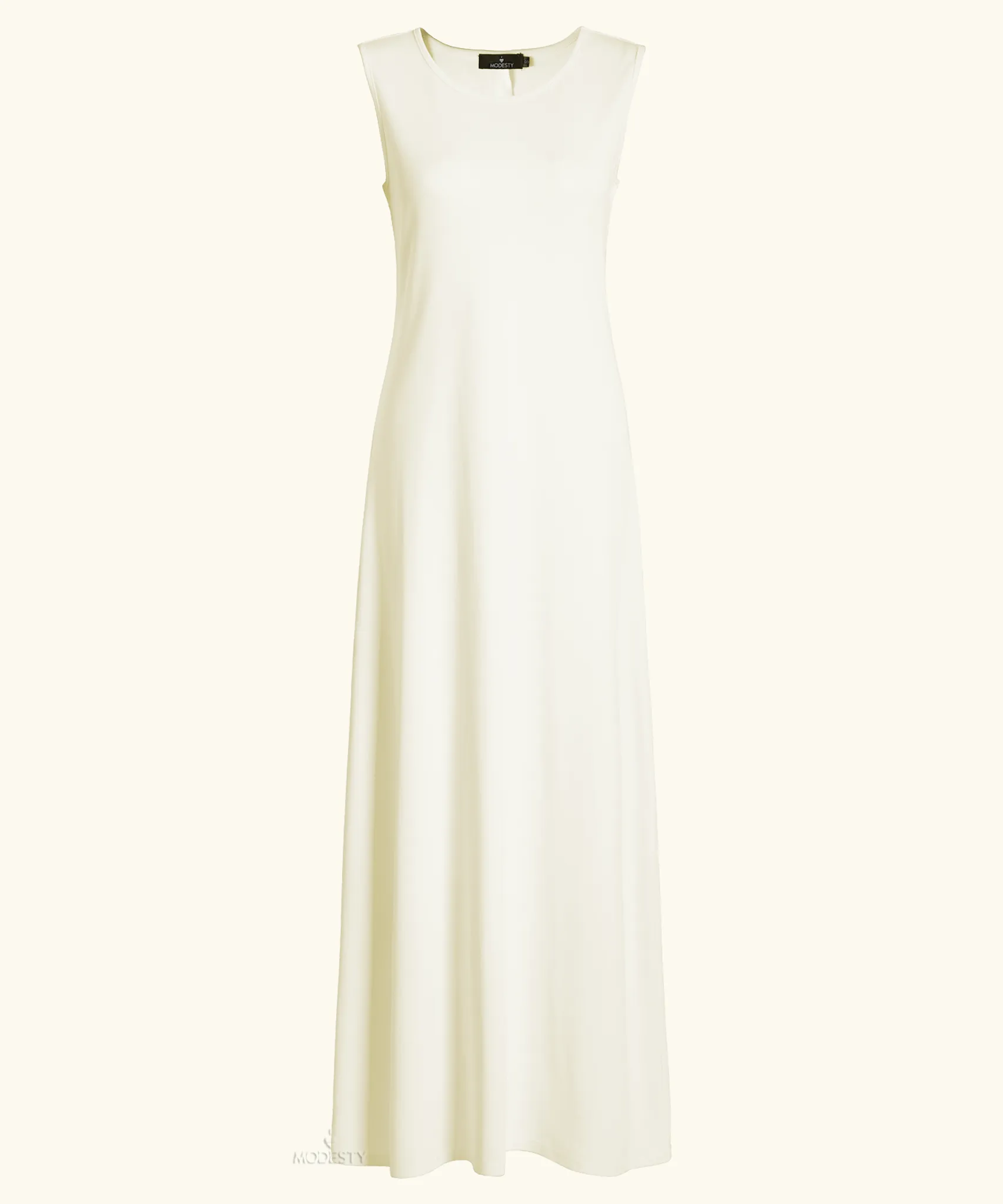 White Sleeveless Slip Dress