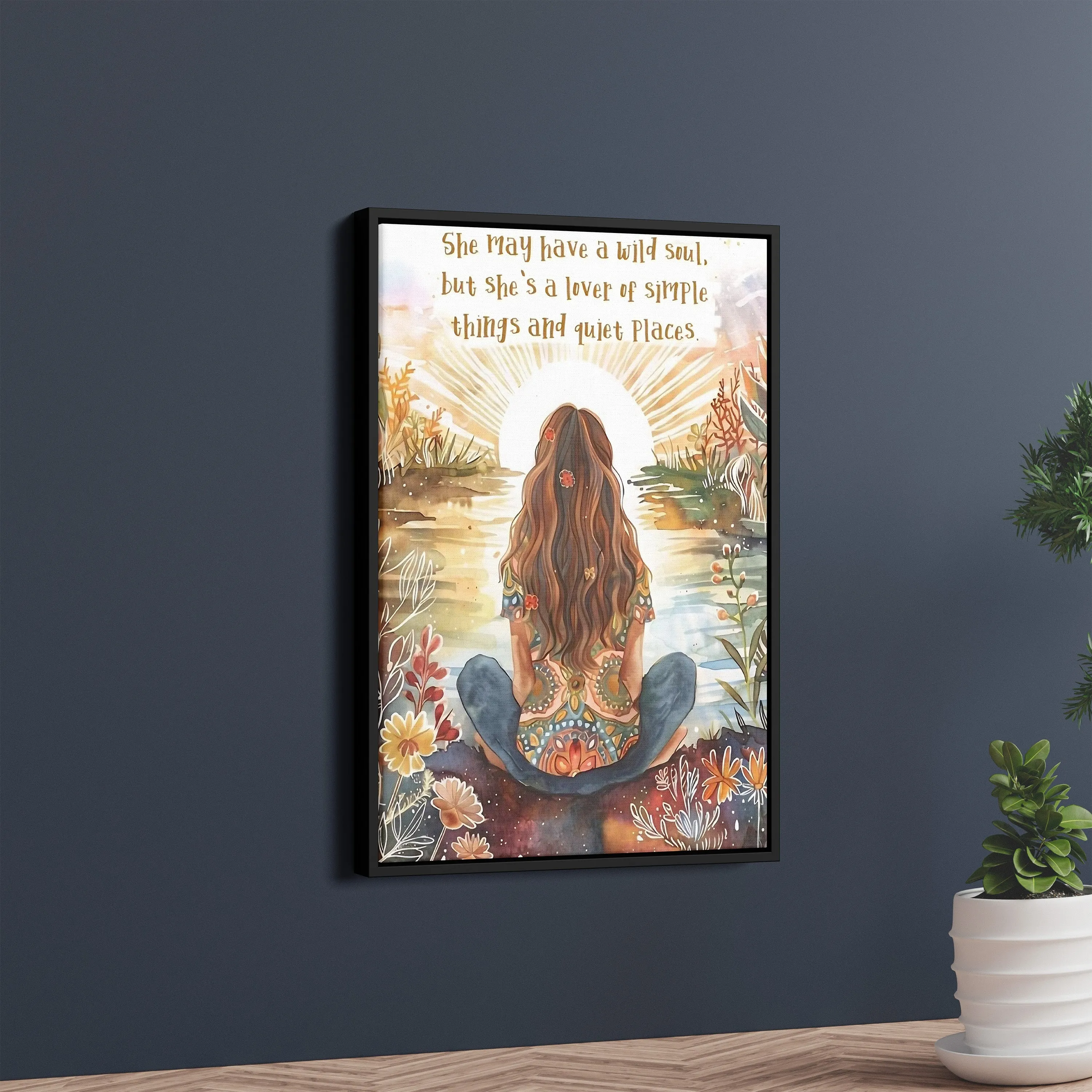 Wild Soul, Gentle Heart – Boho Inspirational Poster