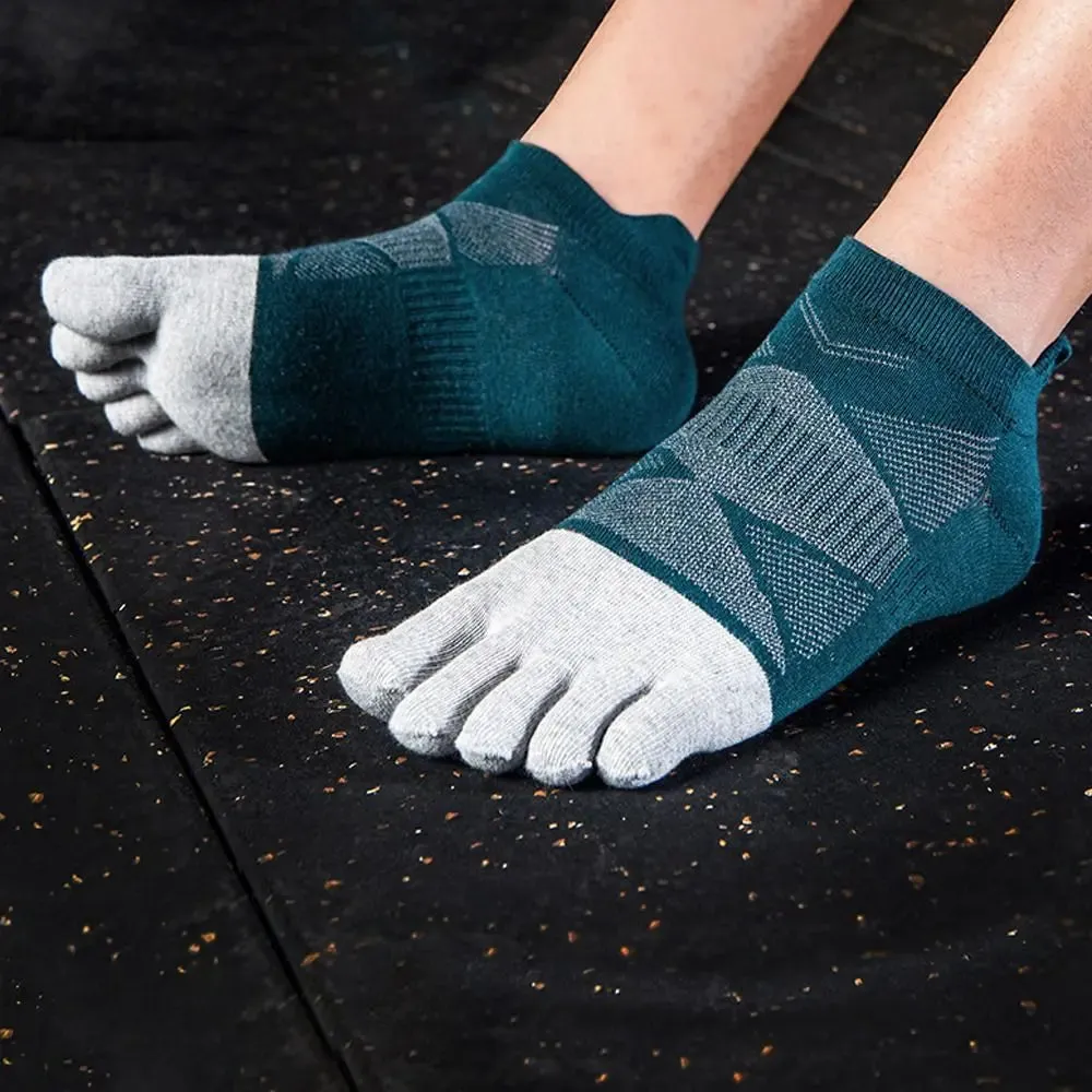Winter Cotton Five Toe Socks for Men - Breathable and Anti-Slip Soccer Tube Socks