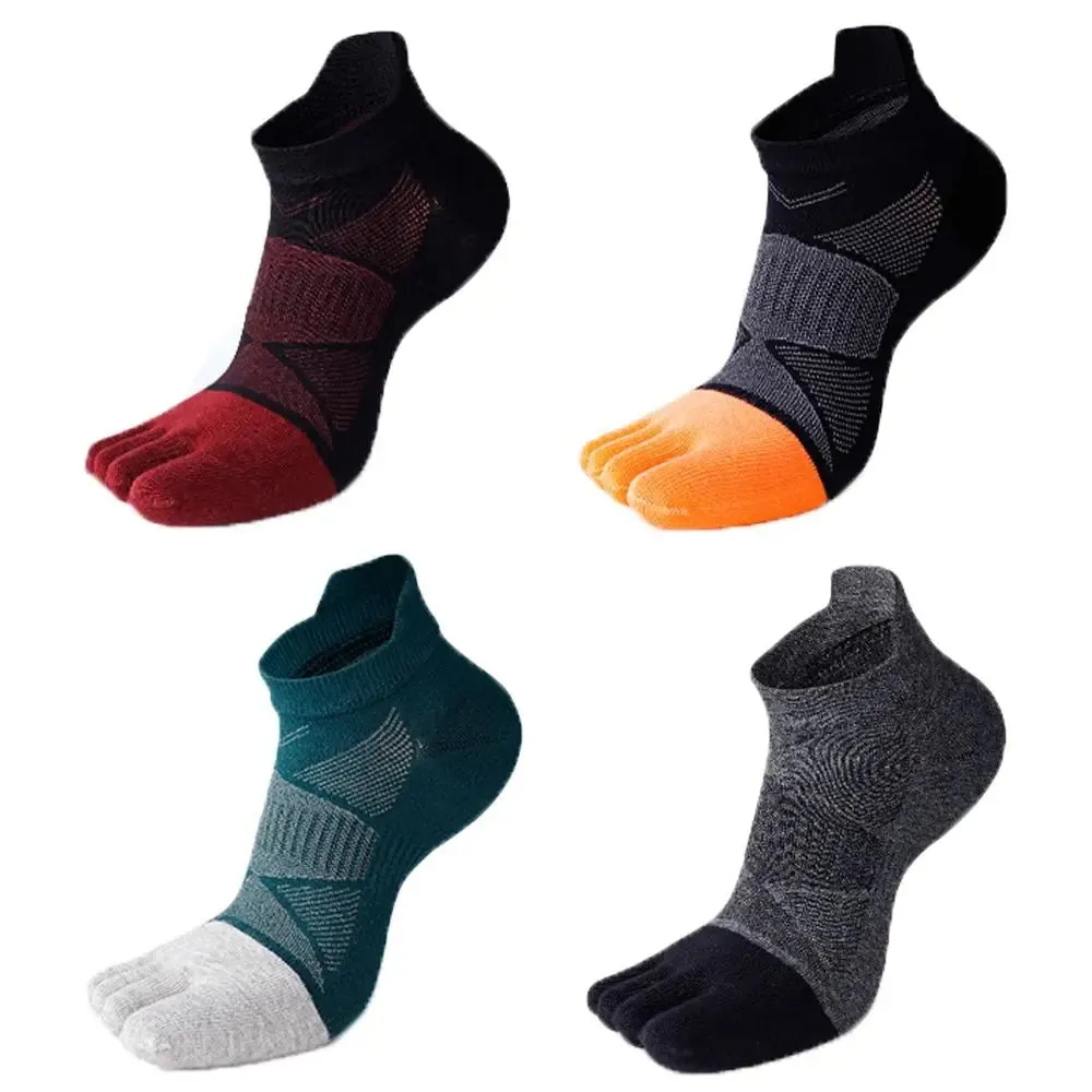Winter Cotton Five Toe Socks for Men - Breathable and Anti-Slip Soccer Tube Socks
