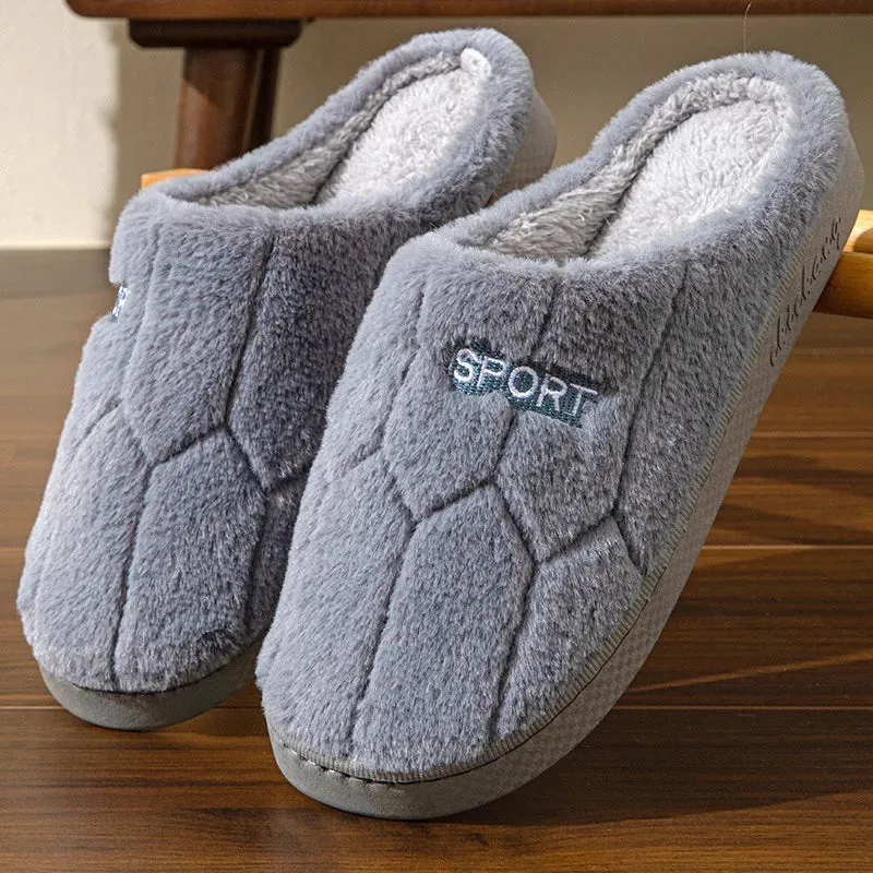 Winter Plush Soft Sole Home Slippers Women Comfortable Mute Non Slip Indoor Slides Woman Flat Heels warm Bedroom Slippers 2024