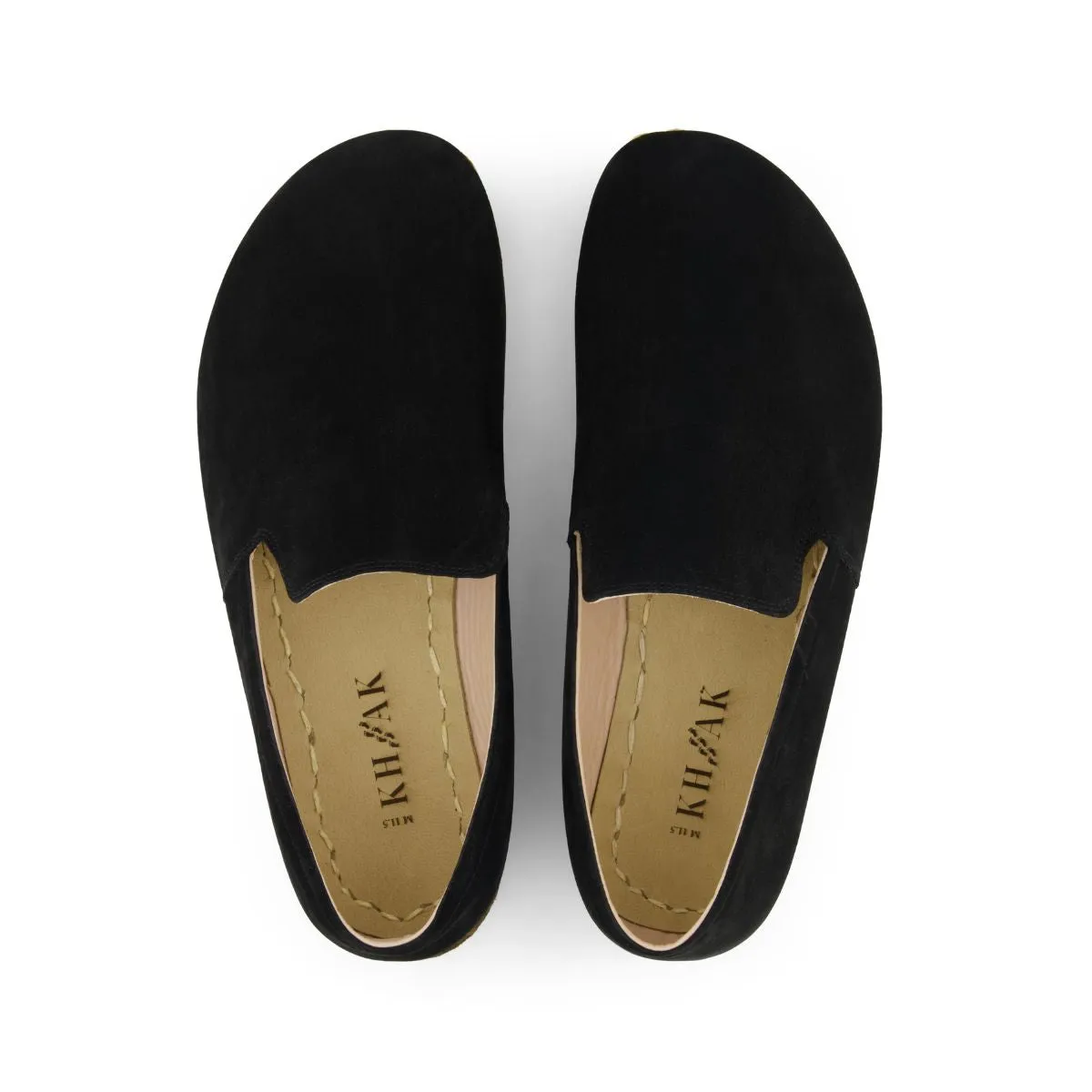 Women's Barefoot Grounding Nubuck Slip-on Shoes - Obsidian