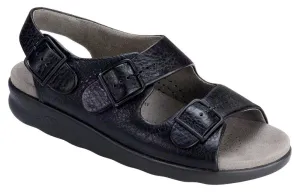 Women's Relaxed Heel Strap Sandal in Black