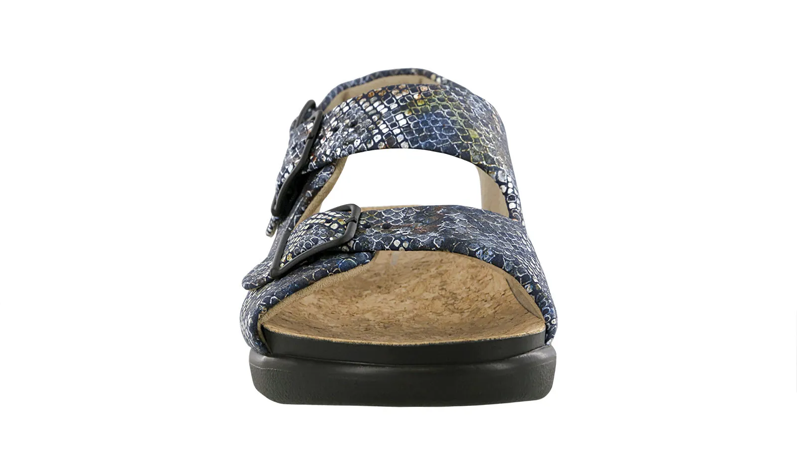Women's Relaxed Heel Strap Sandal in Multisnake Navy