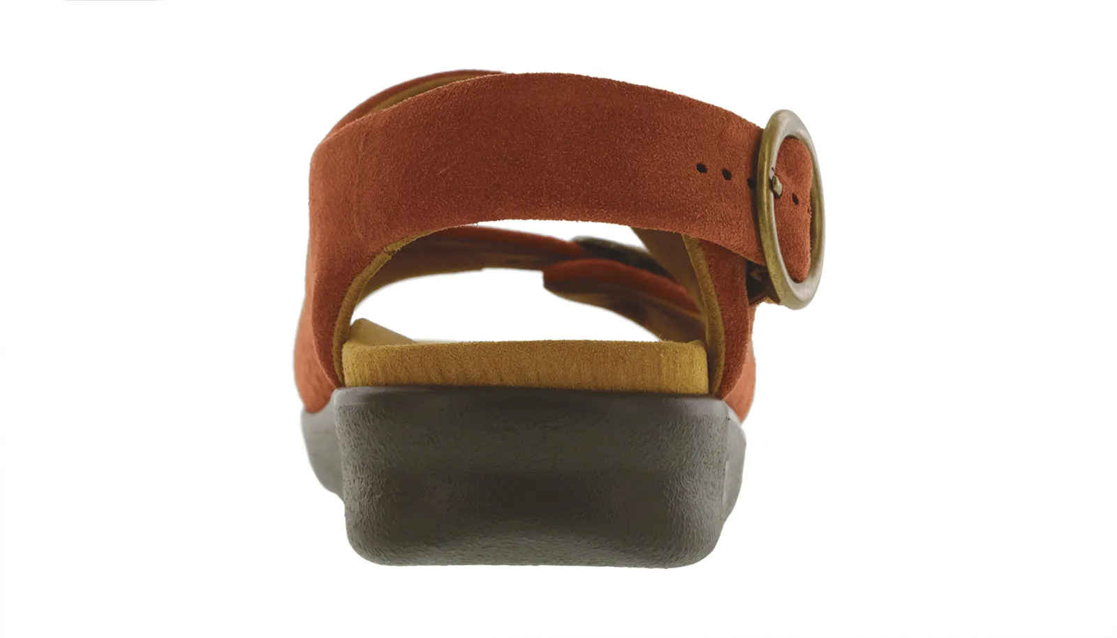 Women's Relaxed Heel Strap Sandal in Rust
