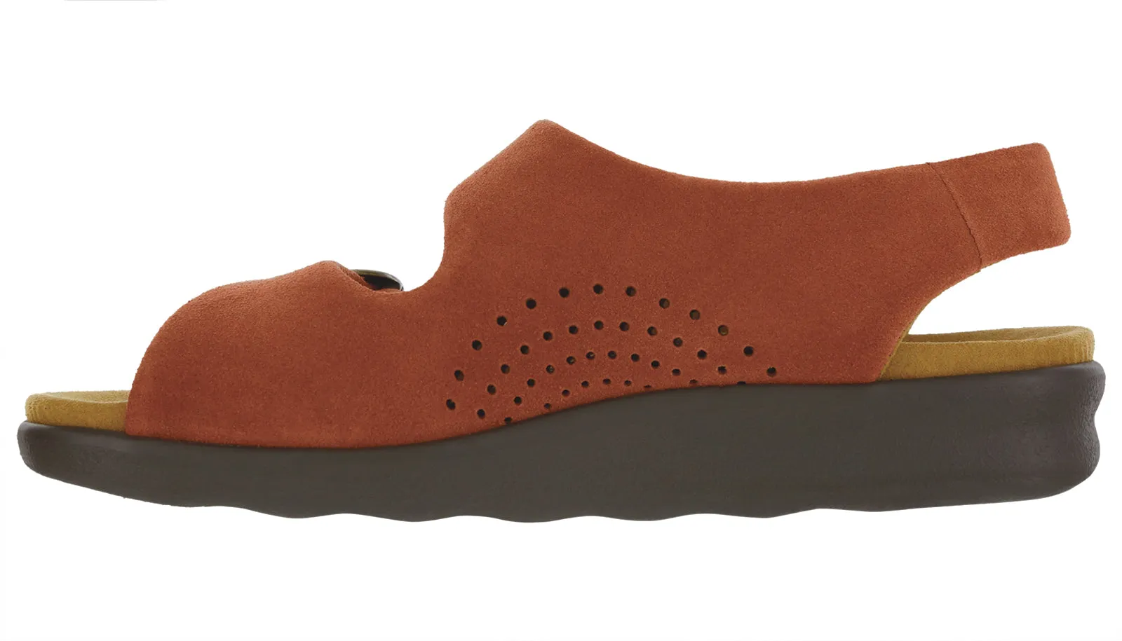 Women's Relaxed Heel Strap Sandal in Rust