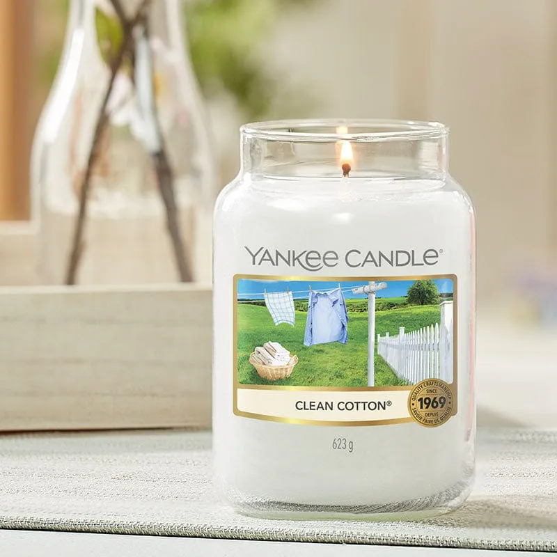 Yankee Candle Large Jar Clean Cotton  623g