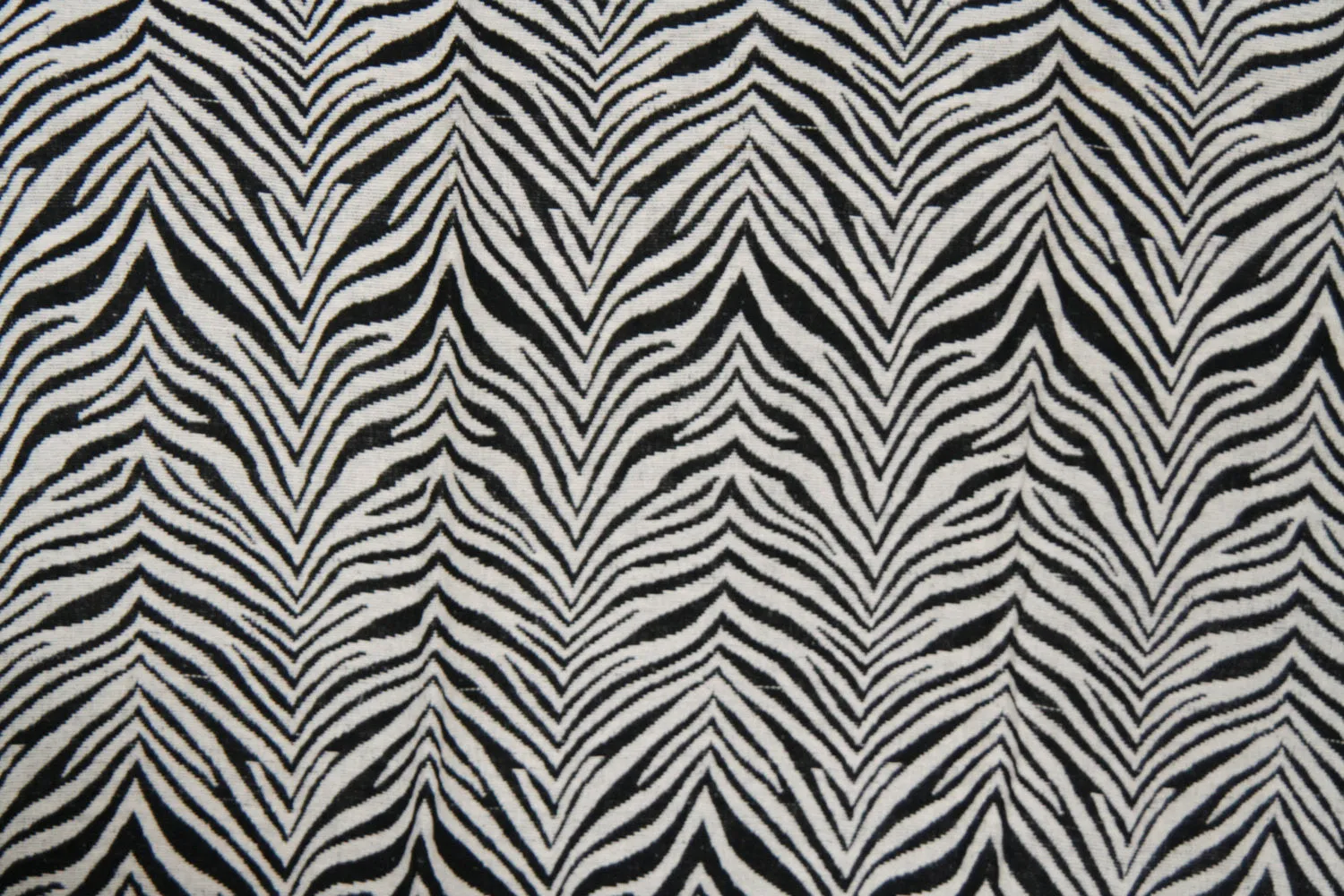 Zebra Design Blanket/Throw Black and White Hand Woven Cotton 70" X 98"