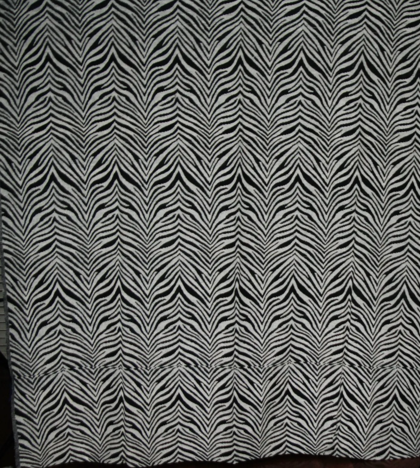 Zebra Design Blanket/Throw Black and White Hand Woven Cotton 70" X 98"